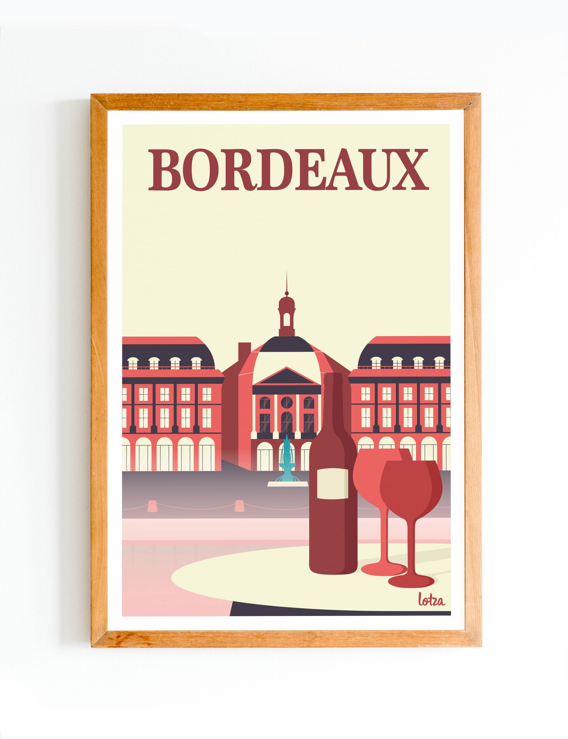 Affiche Vignes de Bordeaux  Lotza - Affiches de voyage