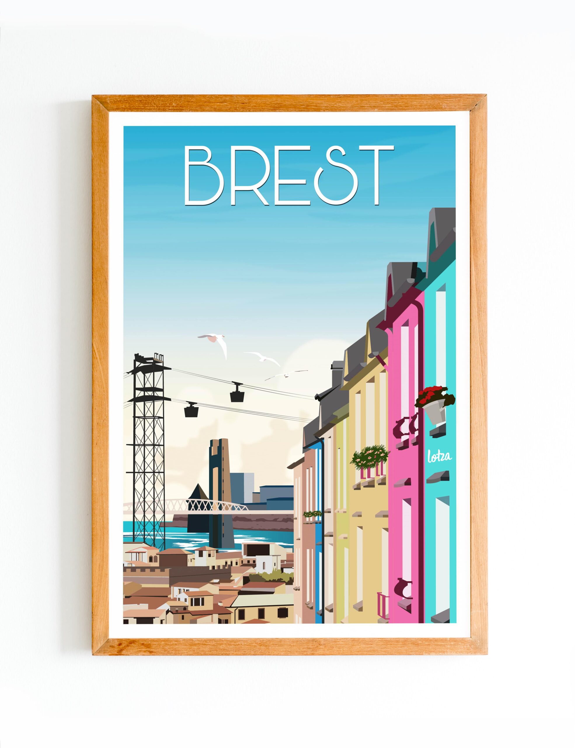 Affiche Brest La Ville Lotza Affiches De Voyage