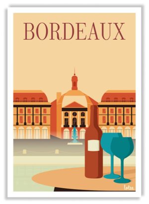 Affiche Bordeaux (version orange)