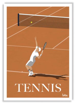 Affiche Tennis (version Roland Garros)