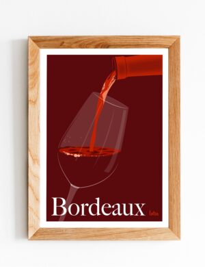 Affiche Verre de Bordeaux