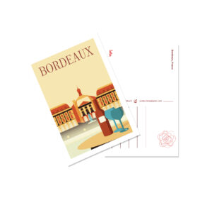 Carte postale Bordeaux (version orange)