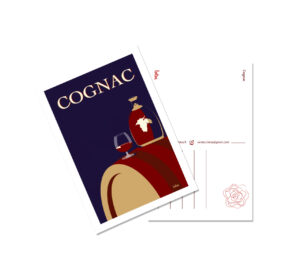Carte postale Cognac (version bleue)