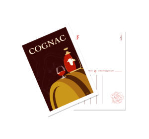 Carte postale Cognac (version marron)