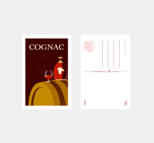 Carte postale Cognac (version marron)
