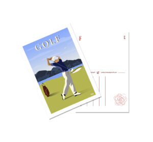 Carte postale Golf