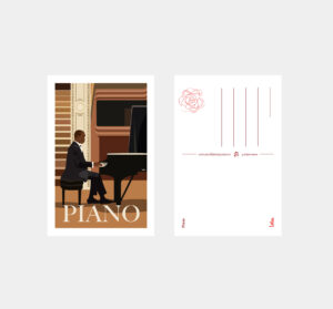 Carte postale Piano