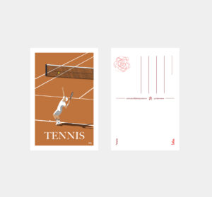 Carte postale Tennis (version Roland Garros)
