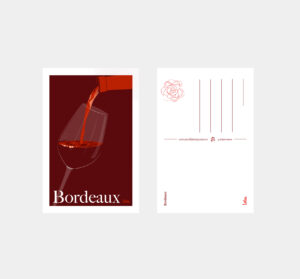 Carte postale Verre de Bordeaux