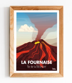 Affiche du Piton de la Fournaise, Île de la Réunion